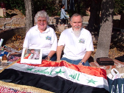 Bill & Diane with Iraqi Flag